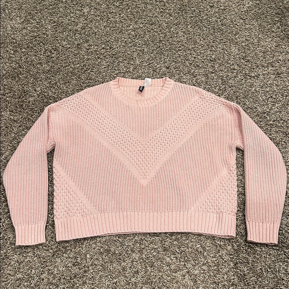 H&M Knit Sweater, baby pink color